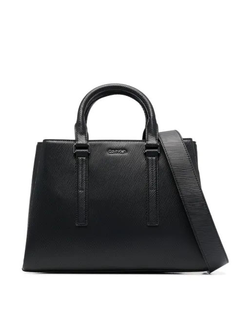 Calvin Klein raised-logo detail tote bag Black K60K610195