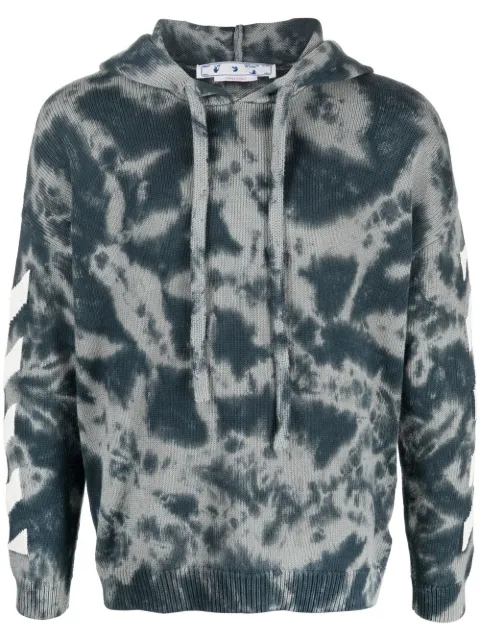 Off-White Arrows-motif drawstring hoodie Grey OMHA169F22KNI0010701