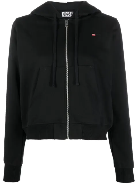 Diesel drawstring zipped hoodie Black A064000AAZG