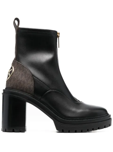 Michael Michael Kors logo-print leather ankle boots Black 40F2CYME6L