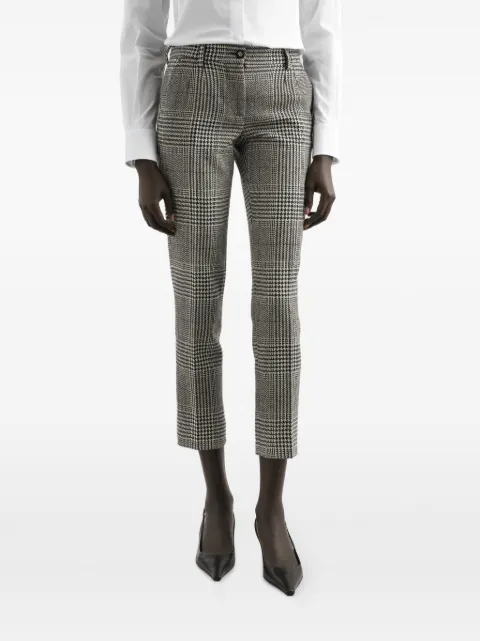 Dolce & Gabbana low-rise glen plaid trousers Black FT0CXTFQ2M5
