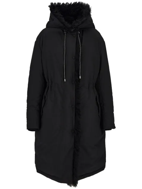 Ferragamo shearling-lined parka coat Black 757418