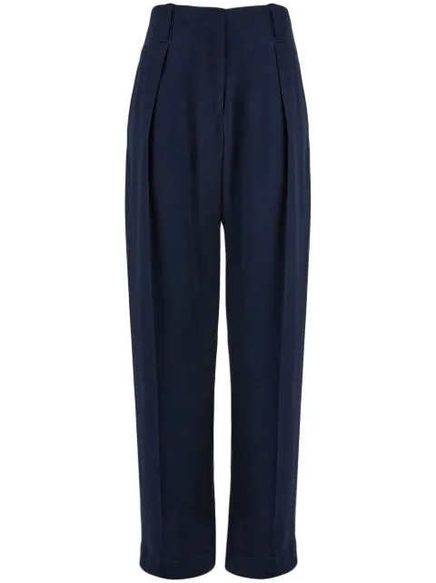 Ferragamo silk wide-leg trousers Blue 757082