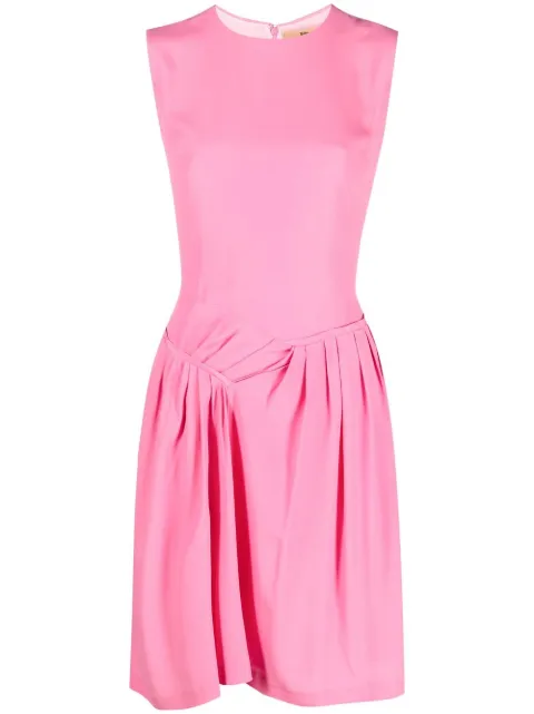 John Galliano Pre-Owned 2000s sleeveless flared dress Pink HOLAGAL111