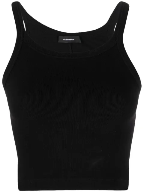 WARDROBE.NYC scoop-neck cropped top Black W1044R09