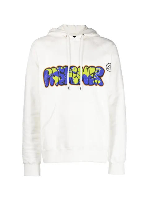 Pas de Mer graphic-print cotton hoodie White PDMAW2230