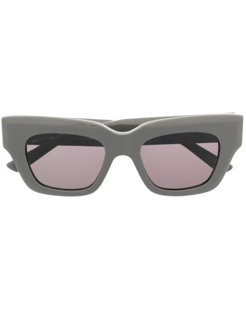 Balenciaga Eyewear logo-plaque square-frame sunglasses Grey BB0234S003
