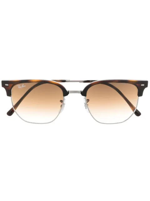 Ray-Ban New Clubmaster square-frame sunglasses Brown RB441671051