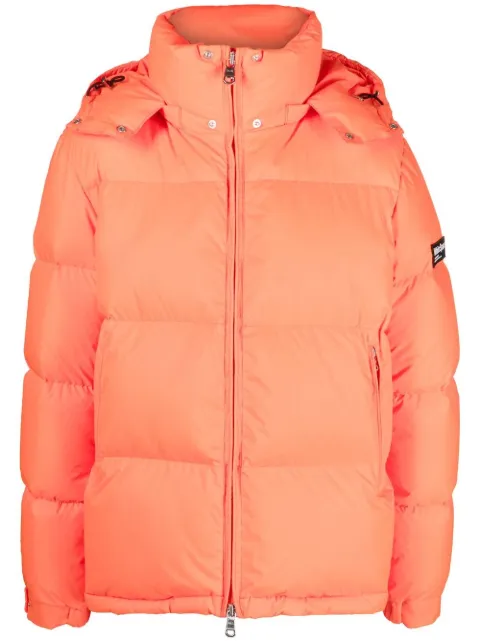 White:Space logo-patch padded jacket Orange SCOTTJACKET