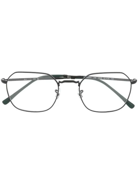 Ray-Ban Jim round-frame glasses Black RB3694V