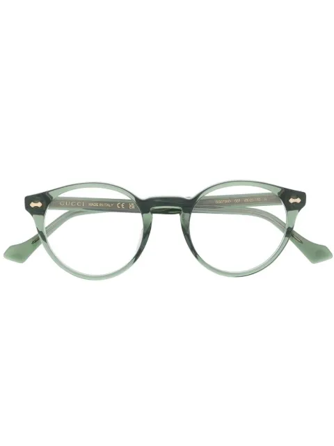 Gucci Eyewear round frame optical glasses Green GG0738O007