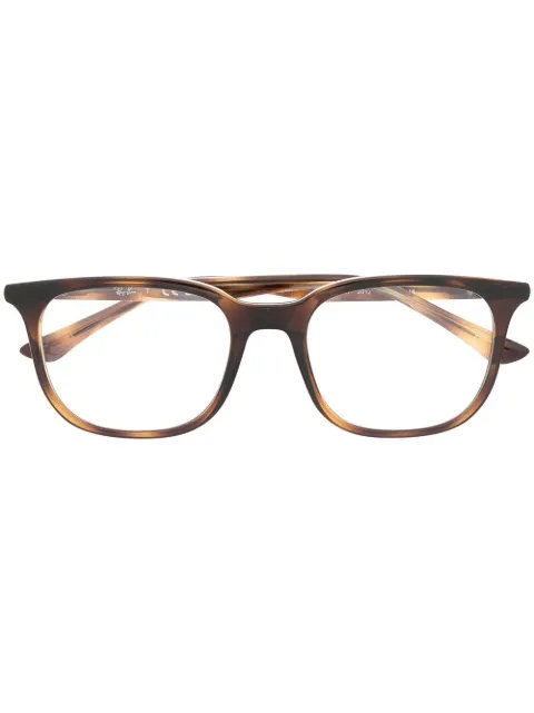 Ray-Ban tortoiseshell-effect square-frame glasses Brown RB7211
