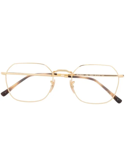 Ray-Ban square-frame optical glasses Gold RB3694V