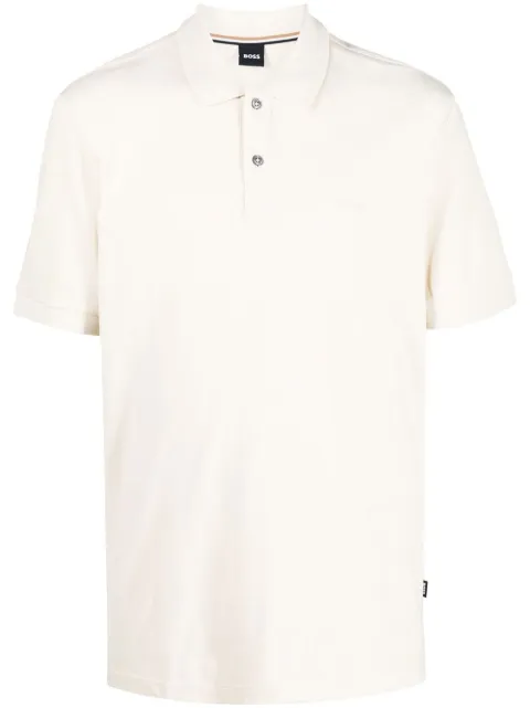 BOSS short sleeve cotton polo shirt Neutrals 50468301