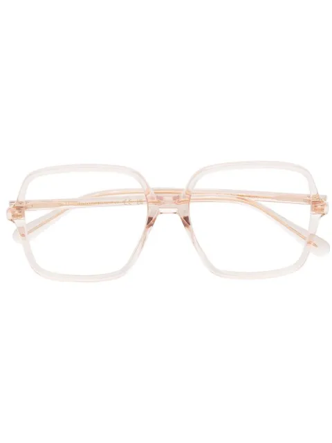 Gucci Eyewear oversize square frame glasses Neutrals GG1003O006