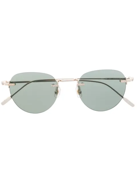 Montblanc rimless round-lenses sunglasses Gold MB0239S