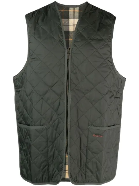 Barbour zip-up quilted gilet Green MLI0001GN91