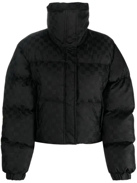 MISBHV monogram-print padded jacket Black 3121W414
