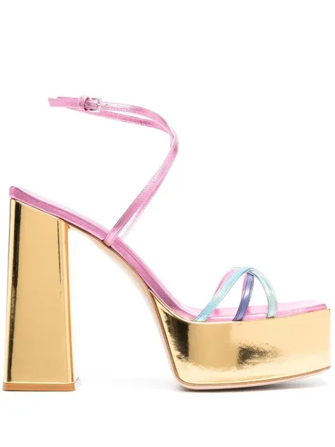 Haus of Honey 135mm metallic platform sandals Pink HW308