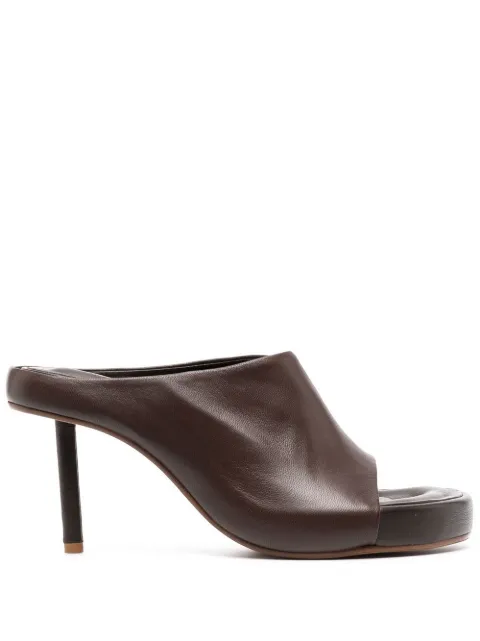 Jacquemus 85mm leather sandals Brown 223FO0324022