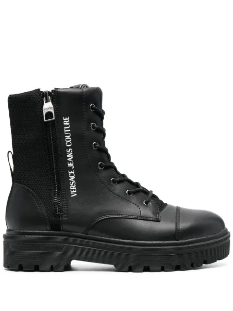Versace Jeans Couture lace-up leather boots Black 73YA3S38ZP172