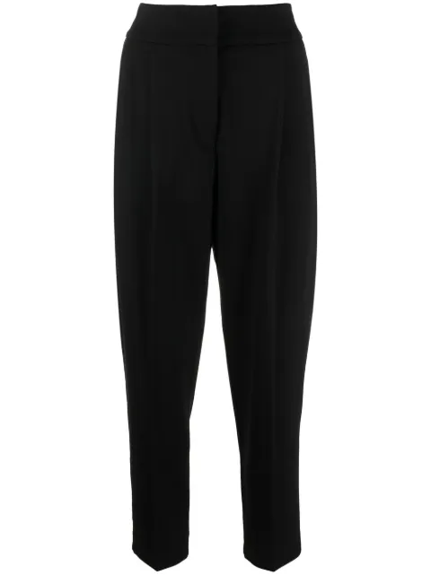 Le Tricot Perugia cropped tapered trousers Black 66068