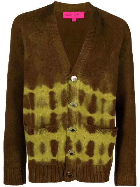 The Elder Statesman tie-dye print cashmere cardigan Brown 220380