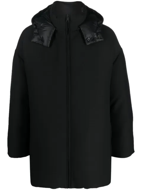 Valentino Garavani zip-up hooded coat Black VCNB918U1