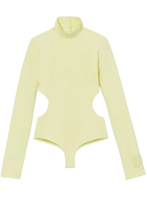 Marc Jacobs cut-out long-sleeve bodysuit Yellow C610C15RE22766