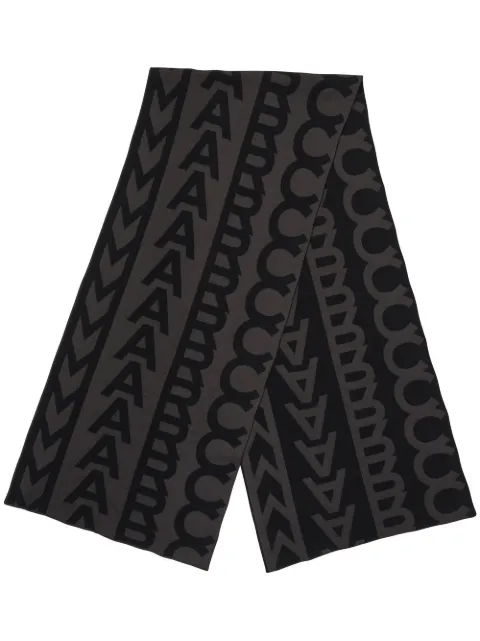 Marc Jacobs The Monogram knit scarf Black N704J01FA22084