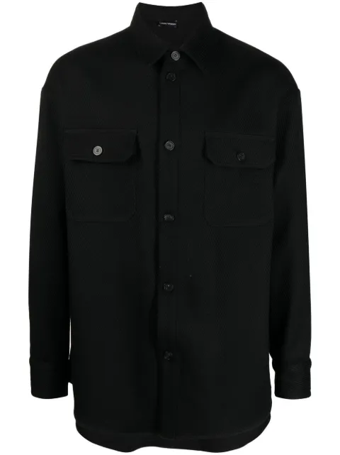 Emporio Armani woollen shirt jacket Black H31R16C1215