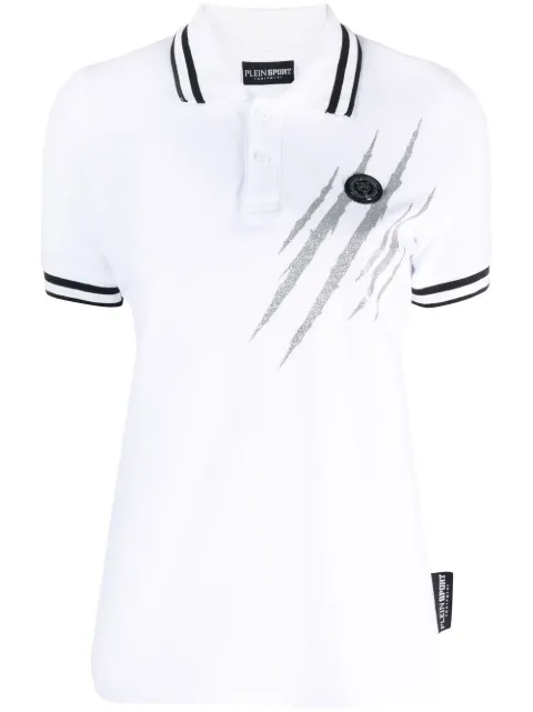 Plein Sport scratch short-sleeve polo shirt White SACCWTK2708STE003N
