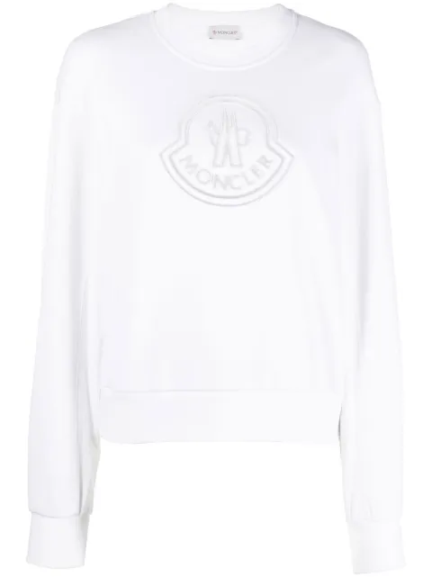 Moncler logo-print cotton sweatshirt White H20938G00028809KX