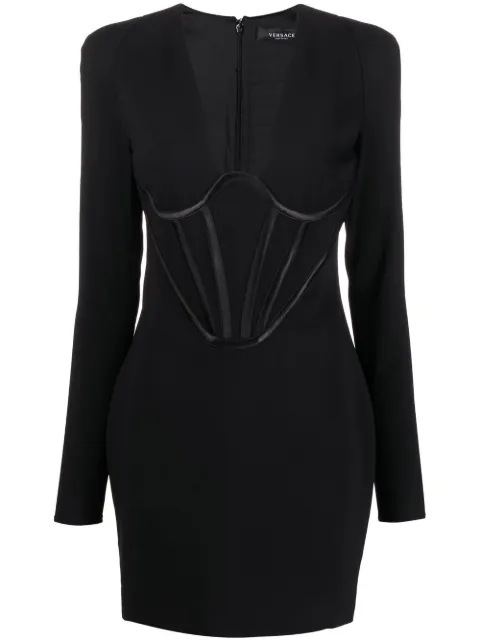 Versace corset-style minidress Black 10072391A02395