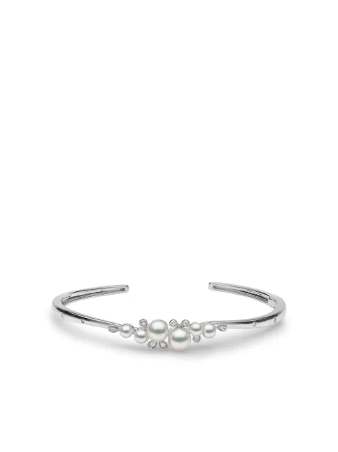 Yoko London 18kt white gold Raindrop pearl and diamond bracelet Silver QYB23017X