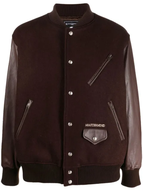 Mastermind World two-tone bomber jacket Brown MW22S09BL005