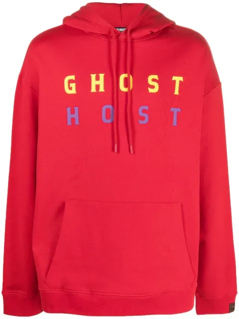Raf Simons Ghost Host-print hoodie Red 222M160