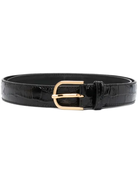 TOTEME crocodile-effect leather belt Black 231812731281