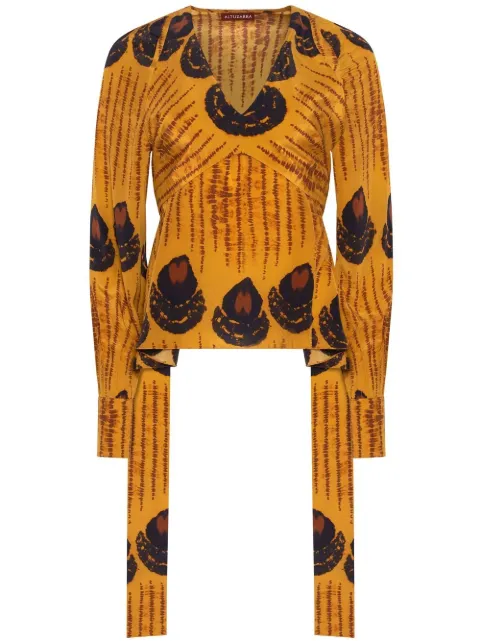 Altuzarra Dagur long-sleeved blouse Orange F2224008BSP018240709MARMALADETEARDROP