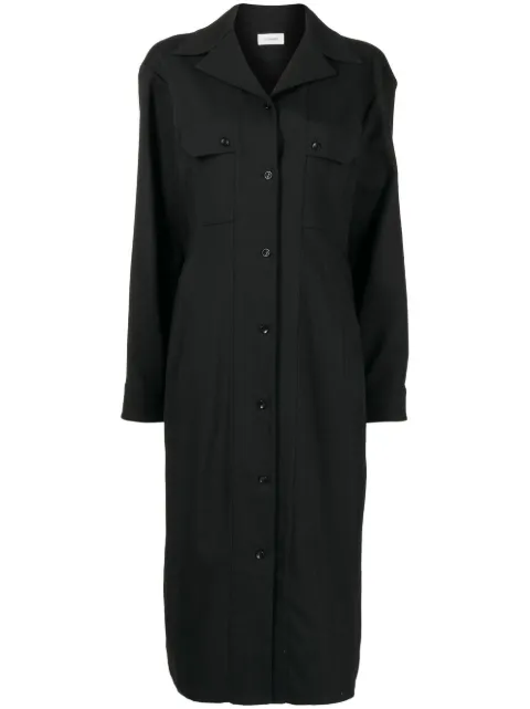 LEMAIRE long-sleeve shirt dress Black DR463BK