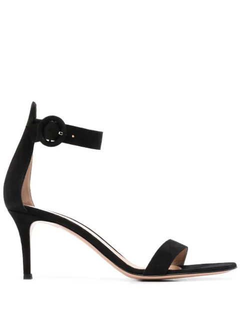 Gianvito Rossi Portofino 70mm suede sandals Black G6008870RICCAM