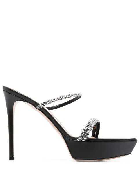 Gianvito Rossi Cannes 120mm platform sandals Black G1614085RICXCN