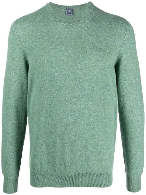 Fedeli fine knit cashmere jumper Green 5UI07001