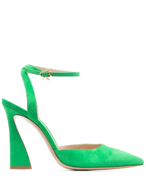 Gianvito Rossi Aura D'Orsay suede pumps Green G9539315RICCAM