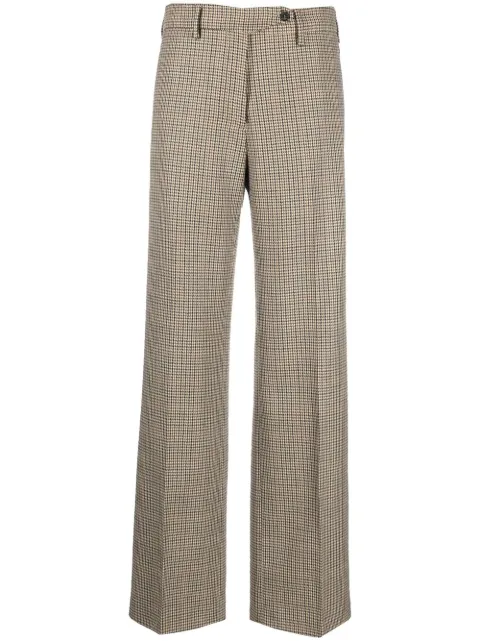 Nº21 check-print wool trousers Neutrals B0323046