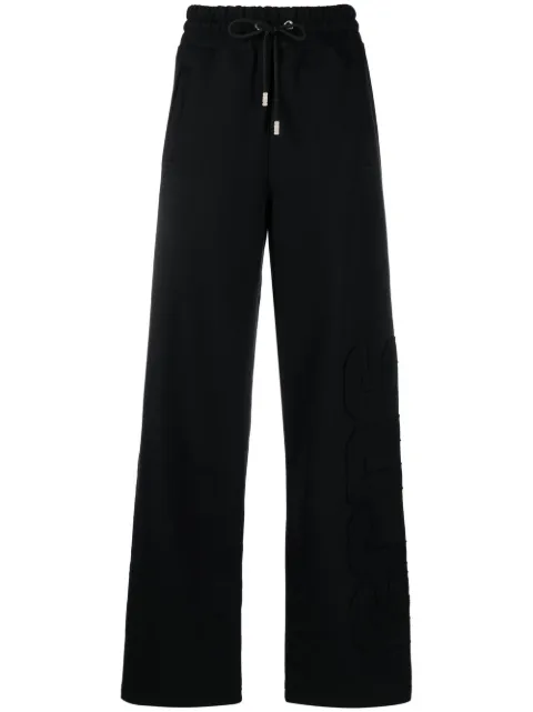 GCDS appliqué logo track pants Black CC94W290700