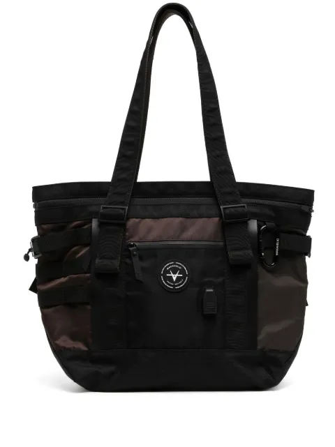 Makavelic contrasting-panel strap-detail tote bag Black 312110201MUL