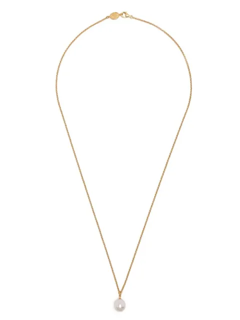 DOWER AND HALL pearl pendant necklace Gold PLP41MVWP22