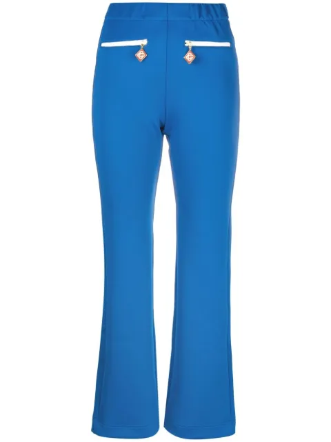 Casablanca logo-charm flared trousers Blue JTR07401
