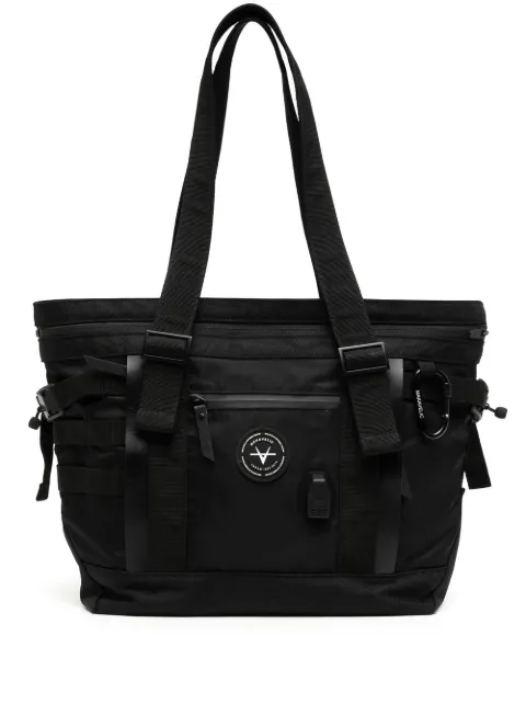 Makavelic logo-patch strap-detail tote bag Black 312110201BK